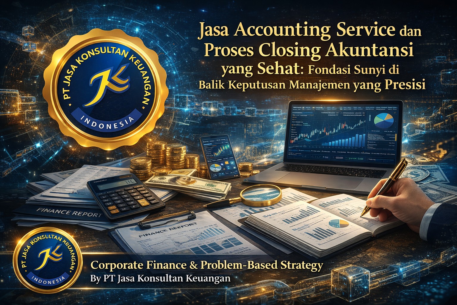 JASA ACCOUNTING SERVICE DAN PROSES CLOSING AKUNTANSI YANG SEHAT: FONDASI SUNYI DI BALIK KEPUTUSAN MANAJEMEN YANG PRESISI CORPORATE FINANCE & PROBLEM-BASED STRATEGY BY PT JASA KONSULTAN KEUANGAN