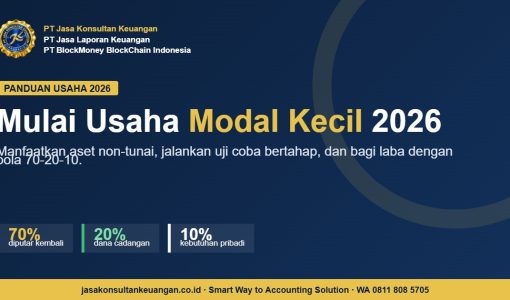 Mulai usaha modal kecil 2026 dengan aset non-tunai dan pola laba 70-20-10 - PT Jasa Konsultan Keuangan